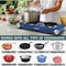 Cusimax Double Hot Plate, 1800W Portable Electric Burner For Cooking, Cast Iron Electric Stove, Blue CMHP-B201L - alternate 4